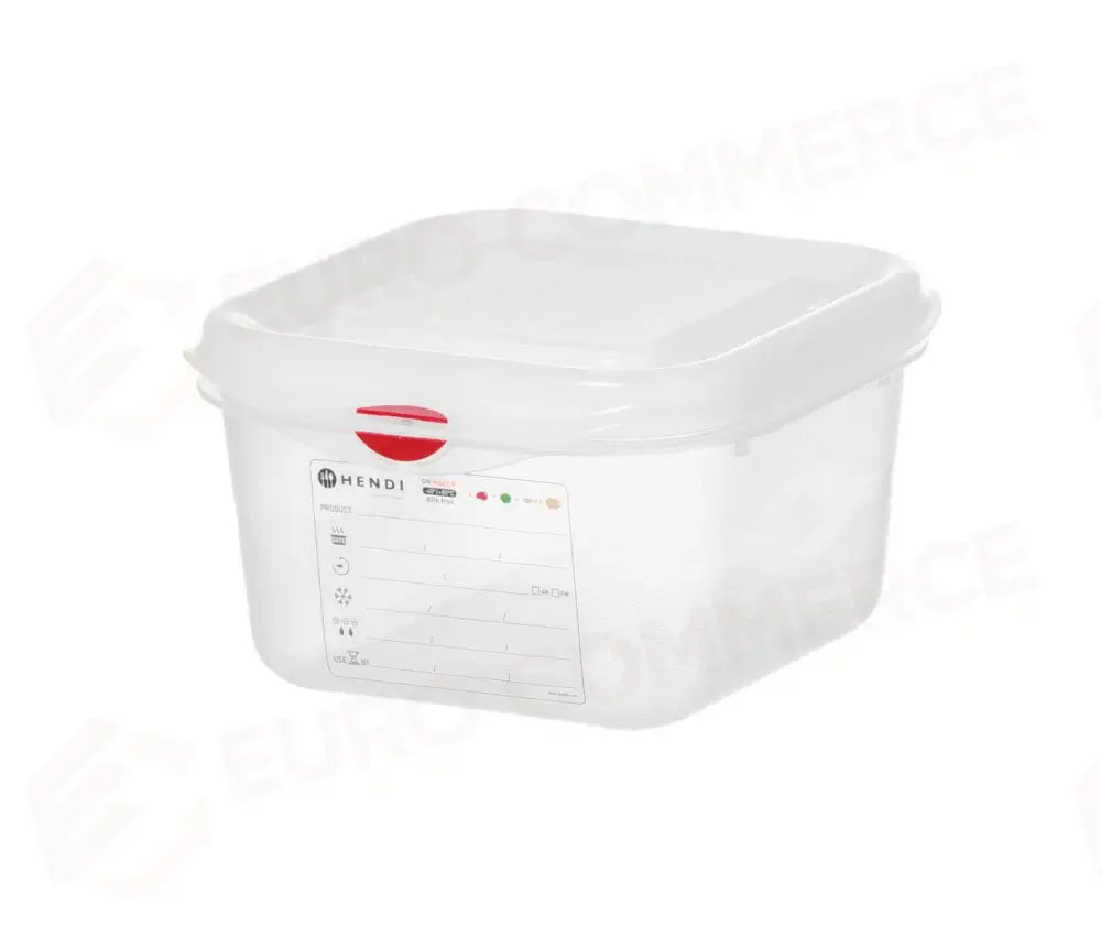 CONTENITORE GN 1/6 POLIPROPILENE GN 1/6 1,7L TRASPARENTE 176X162X(H)100MM - HENDI