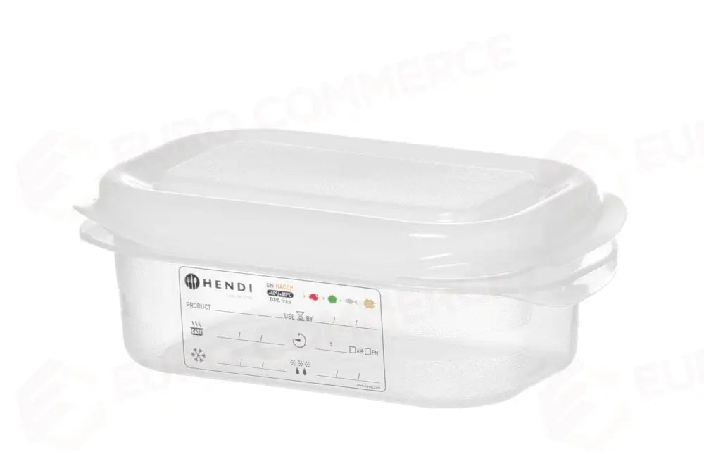 CONTENITORE GN 1/9 POLIPROPILENE GN 1/9 0,6L TRASPARENTE 176X108X(H)65MM - HENDI