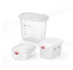 CONTENITORE GN 1/9 POLIPROPILENE HENDI 0,6L TRASPARENTE 176X108X(H)65MM - 873120