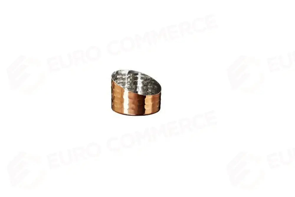 CONTENITORE INCLINATO IN ACCIAIO MARTELLATO COLOR RAME RAME - Ø7X5 CM - 120 ML - P2134 - LEONE - ACCIAIO MARTELLATO