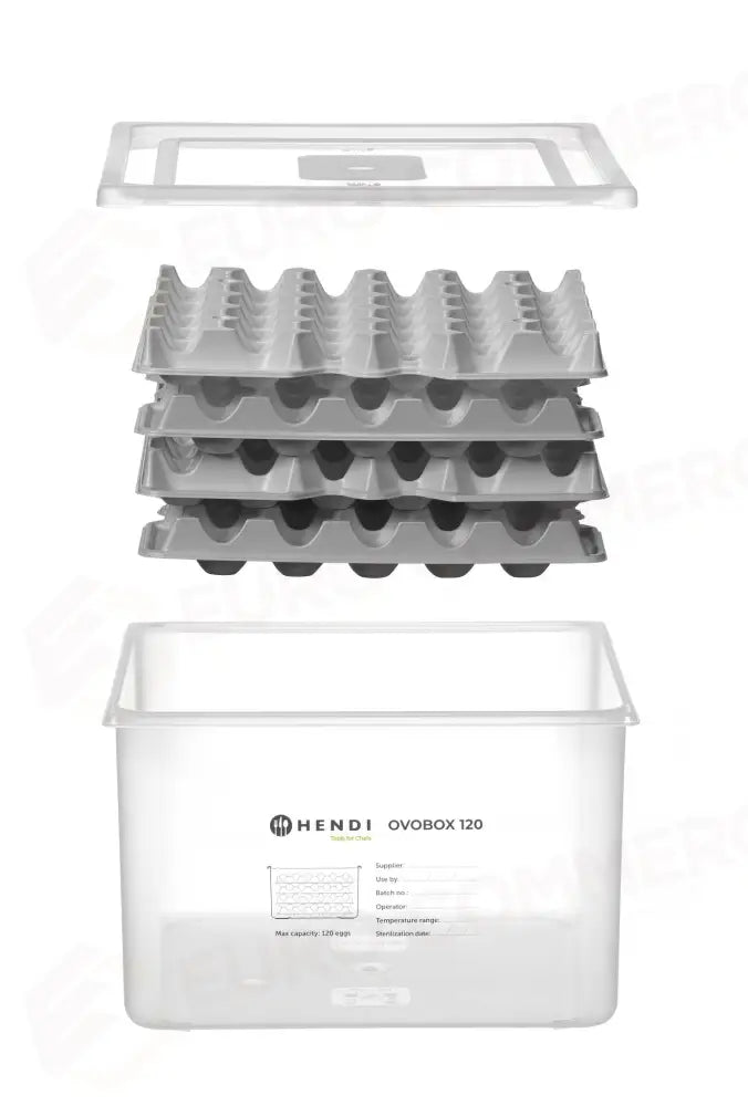 CONTENITORE PER UOVA OVOBOX 120 HENDI GN 2/3 18L 355X325X(H)200MM RETTANGOLARE - 870785