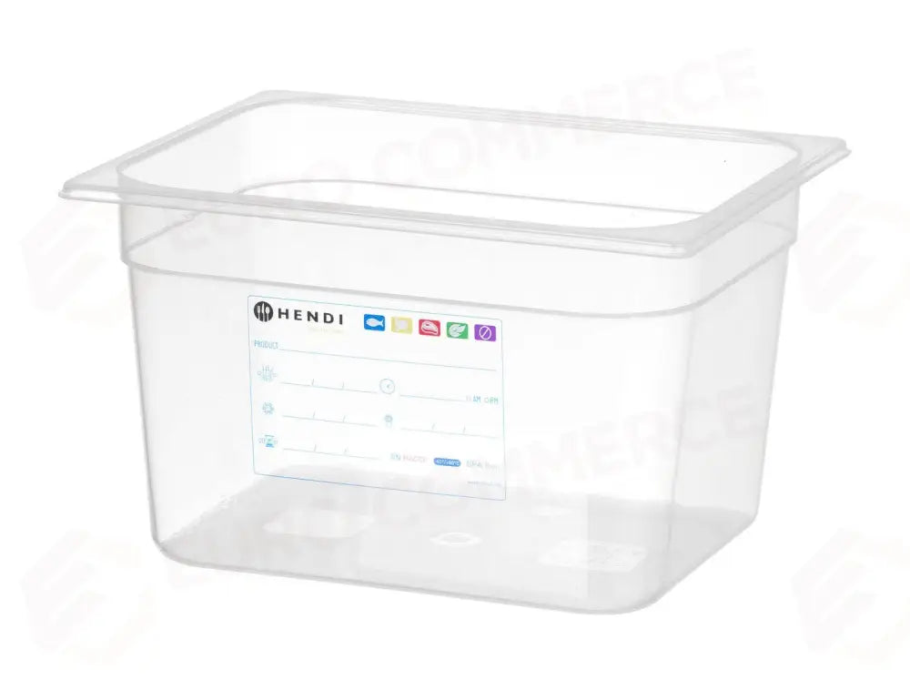 CONTENITORI GASTRONORM 1/2 GN 1/2 12,5L TRASPARENTE 325X265X(H)200MM - HENDI