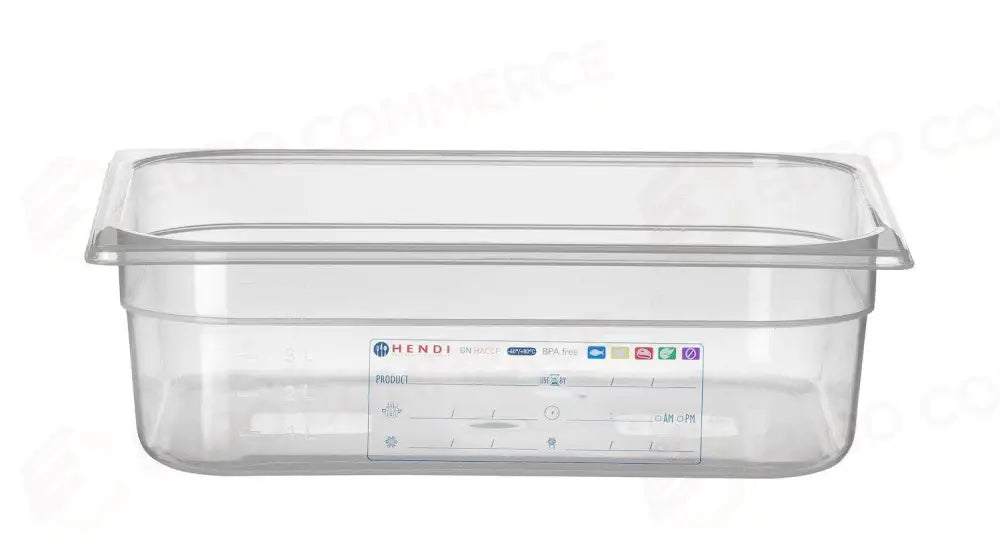 CONTENITORI GASTRONORM 1/2 GN 1/2 6,5L TRASPARENTE 325X265X(H)100MM - HENDI
