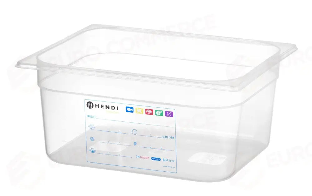 CONTENITORI GASTRONORM 1/2 GN 1/2 9,5L TRASPARENTE 325X265X(H)150MM - HENDI