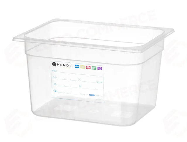 CONTENITORI GASTRONORM 1/2, HENDI, GN 1/2, 12,5L, TRASPARENTE, 325X265X(H)200MM - 880159