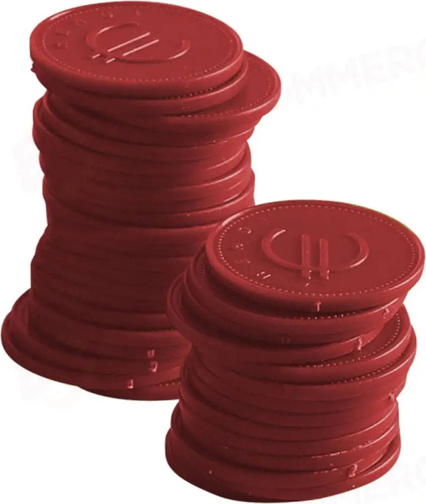 CONTRASSEGNI - 100 PEZZI BARUP ROSSO 100 PEZZI Ø25MM - HENDI