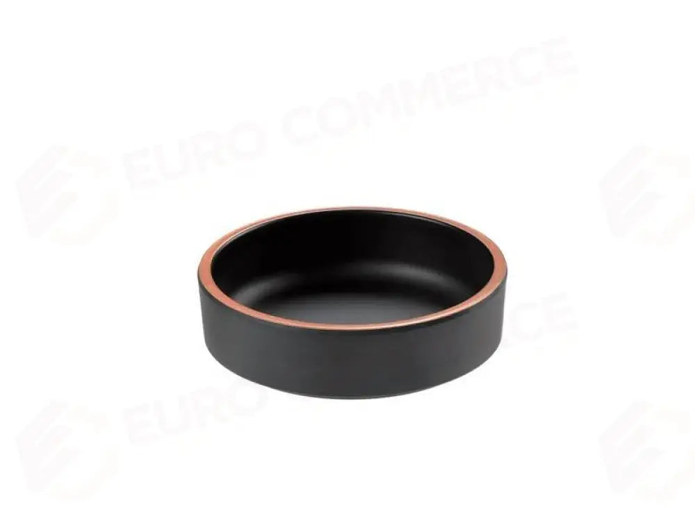 COPPETTA TERRACOTTA IN MELAMINA NERA - Ø15,3X4,3 CM - 420 ML - T8237 - LEONE - MELAMINA NERA