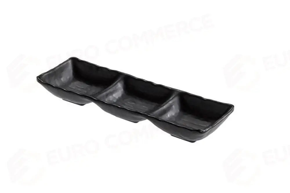 COPPETTA TRE SCOMPARTI NERO - 27X9X3,5 CM - T8204 - LEONE - MELAMINA NERA