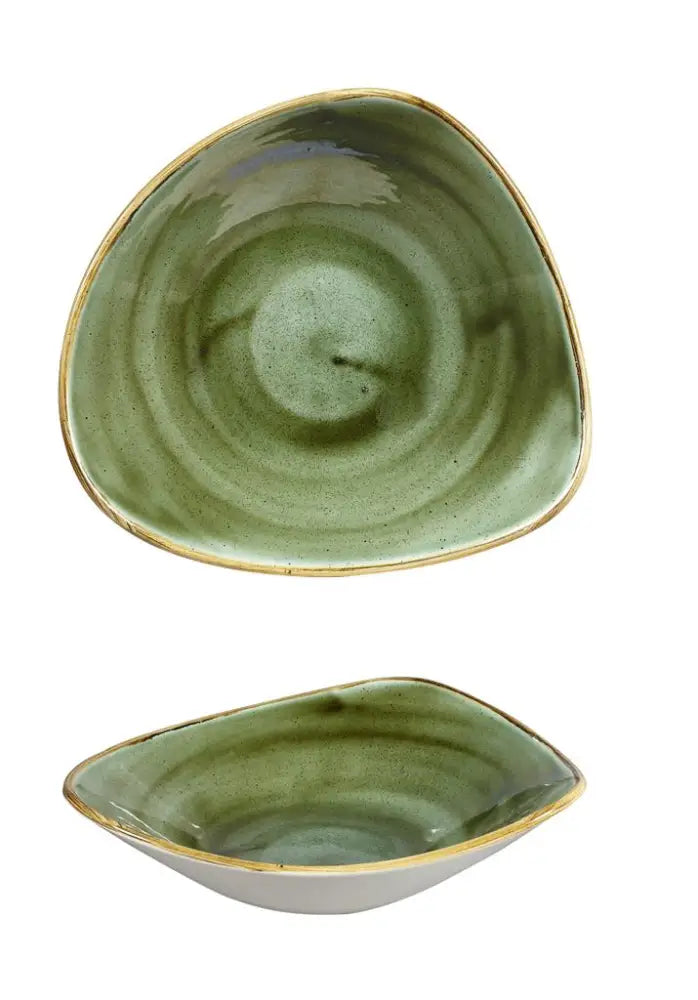COPPETTA TRIANGOLARE 15,3 CM STONECAST SAMPHIRE GREEN SSGSTRB61 CHURCHILL - 9781148 - MEDRI