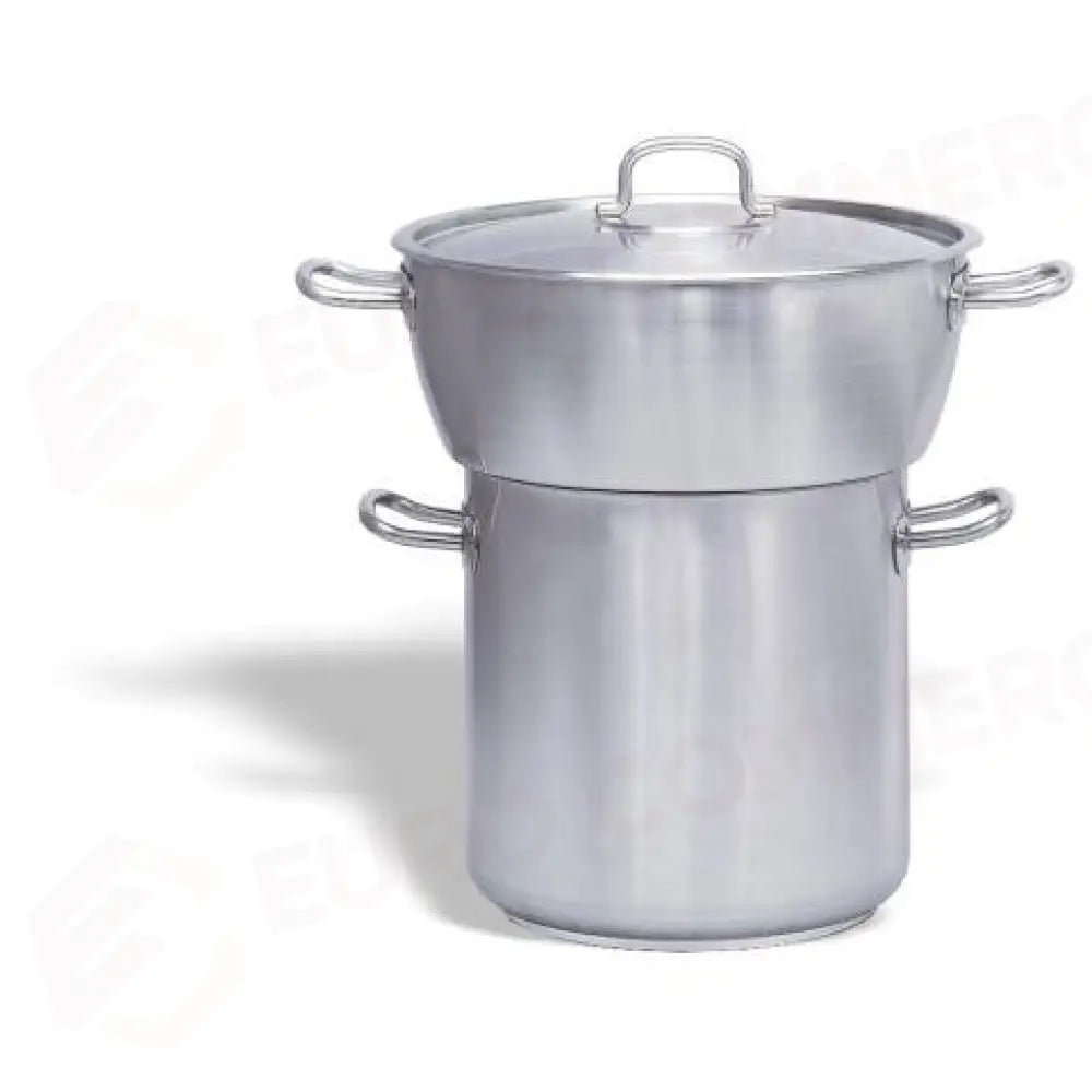 COUSCOUSSIERA BOMBATA IN ACCIAIO INOX CON COPERCHIO Ø50CM - 107-050 - KAREL - Attrezzatura