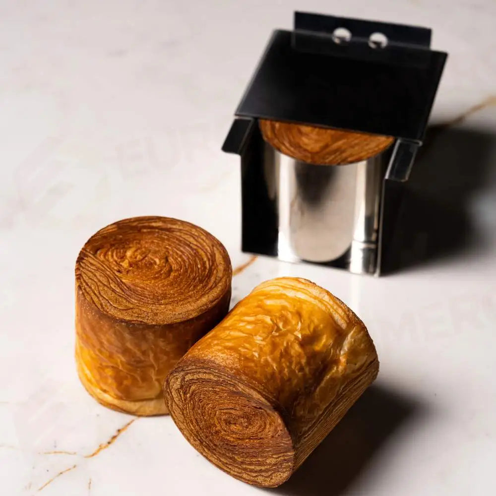 CROISSANT GEOMETRICI - STAMPO IN ACCIAIO INOX CILINDRO MM 65X60 H - CV2 - PAVONI ITALIA