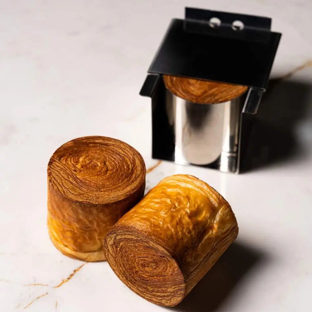 CROISSANT GEOMETRICI - STAMPO IN ACCIAIO INOX CILINDRO MM 65X60 H - CV2 - PAVONI ITALIA