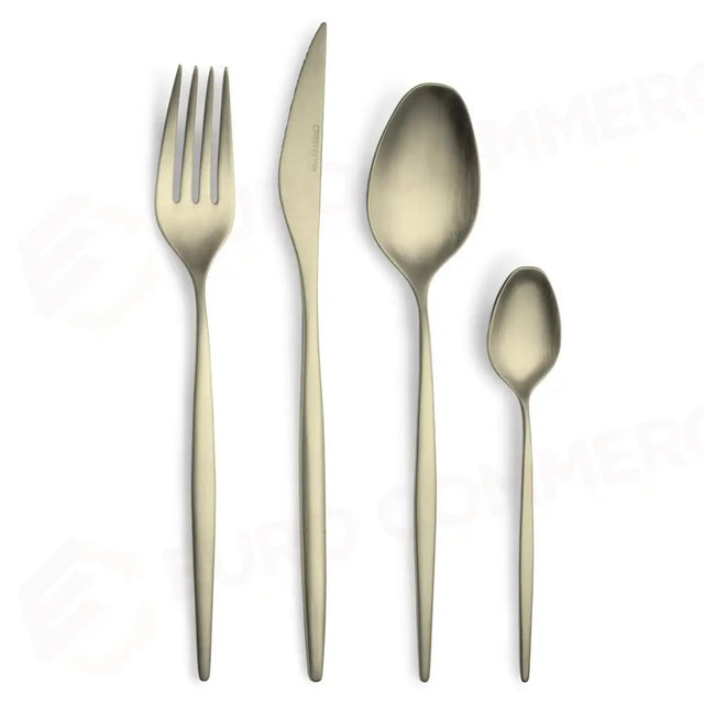 CUILLÈRE À CAFÉ OR BLANC SATINÉ RABAT PP-19309-SATWG CRISTEMA - 13990014 - MEDRI