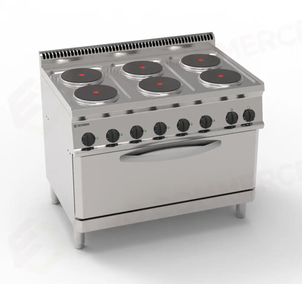 CUCINA 1050 EL. 6ROUND FORNO FULLSIZE - 616022 - TECNOINOX