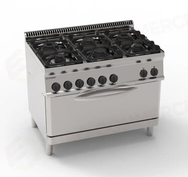 Cuisinière à gaz 1050 avec four électrique pleine grandeur - 613010 - TECNOINOX