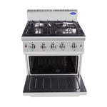 CUCINA 4 FUOCHI SERIE 700 CON FORNO STATICO A GAS - AT7G4B-O-2 - ATOSA