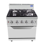 CUCINA 4 FUOCHI SERIE 700 CON FORNO STATICO A GAS - AT7G4B-O-2 - ATOSA