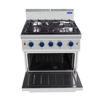 CUCINA 4 FUOCHI SU GAMBE CON FORNO STATICO A GAS SERIE 900 - AT9G4B-O-1 - ATOSA