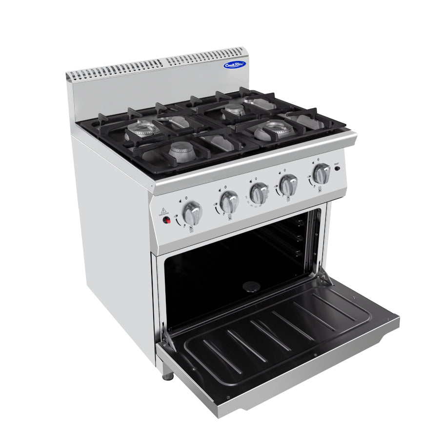 CUCINA 4 FUOCHI SERIE 700 CON FORNO STATICO A GAS - AT7G4B-O-2 - ATOSA