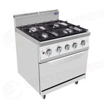 CUCINA 4 FUOCHI SERIE 700 CON FORNO STATICO A GAS - AT7G4B-O-1 - ATOSA