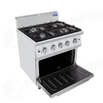 CUCINA 4 FUOCHI SERIE 700 CON FORNO STATICO A GAS - AT7G4B-O-1 - ATOSA