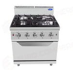CUCINA 4 FUOCHI SERIE 700 CON FORNO STATICO A GAS - AT7G4B-O-2 - ATOSA
