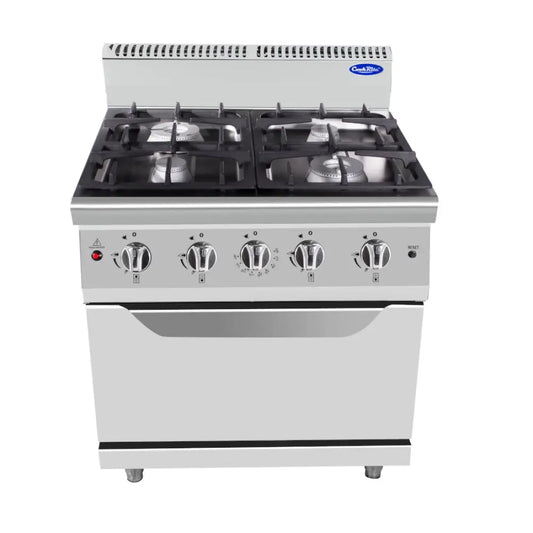 CUCINA 4 FUOCHI SU GAMBE CON FORNO STATICO A GAS SERIE 900 - AT9G4B-O-1 - ATOSA