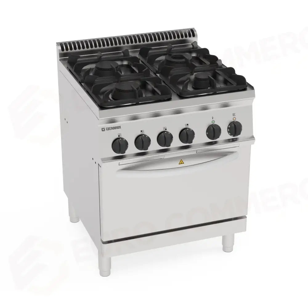 CUCINA 700 GAS C/FORNO ELETTRICO GN2/1 - 613103 - TECNOINOX