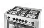CUCINA A GAS - 5 BRUCIATORI CON FORNO ELETTRICO HENDI KITCHEN LINE ARGENTO 230V/2900W 14,3KW