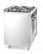 CUCINA A GAS - 5 BRUCIATORI CON FORNO ELETTRICO HENDI KITCHEN LINE ARGENTO 230V/2900W 14,3KW 9