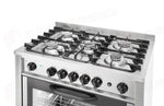 CUCINA A GAS - 5 BRUCIATORI CON FORNO ELETTRICO HENDI KITCHEN LINE ARGENTO 230V/2900W 14,3KW 9