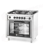 CUCINA A GAS - 5 BRUCIATORI CON FORNO ELETTRICO HENDI KITCHEN LINE ARGENTO 230V/2900W 14,3KW 9