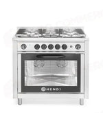 CUCINA A GAS - 5 BRUCIATORI CON FORNO ELETTRICO KITCHEN LINE ARGENTO 230V/2900W 14,3KW 9 - HENDI