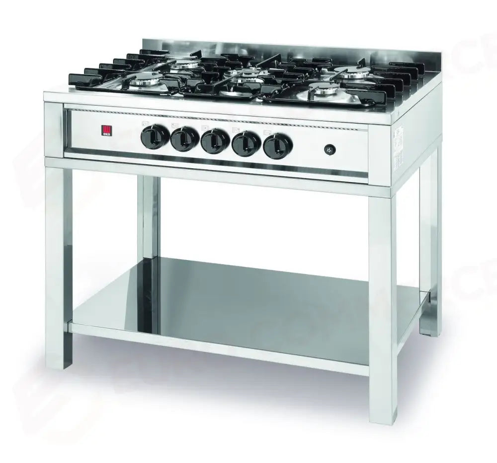 CUCINA A GAS - 5 BRUCIATORI TELAIO APERTO KITCHEN LINE 14,3KW 900X640X(H)910MM - HENDI