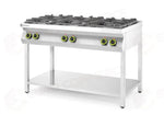 CUCINA A GAS 6 FUOCHI CON SUPPORTO APERTO HENDI KITCHEN LINE 28,5KW 1200X700X(H)900MM - 226094