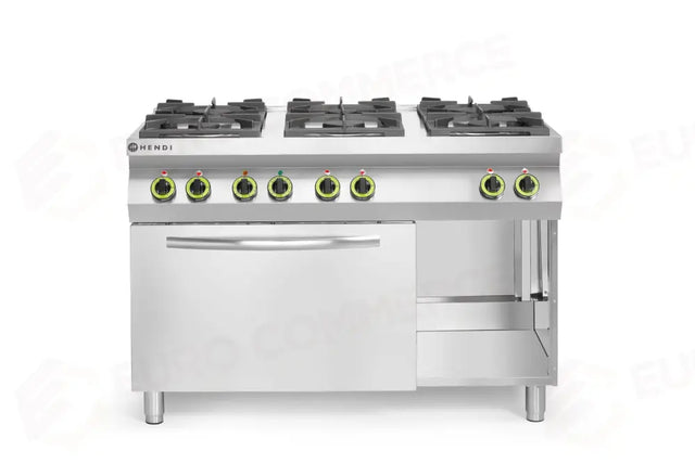 CUCINA A GAS KITCHEN LINE 6 BRUCIATORI CON FORNO A CONVEZIONE GN 1/1, HENDI, KITCHEN LINE, 230V/3000 - 225899