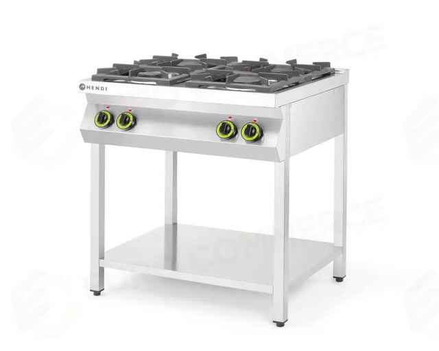 CUCINA A GAS CUCINA LINEA 4 BRUCIATORI CON SUPPORTO APERTO, HENDI, KITCHEN LINE, 19KW, 800X700X(H)90 - 227589