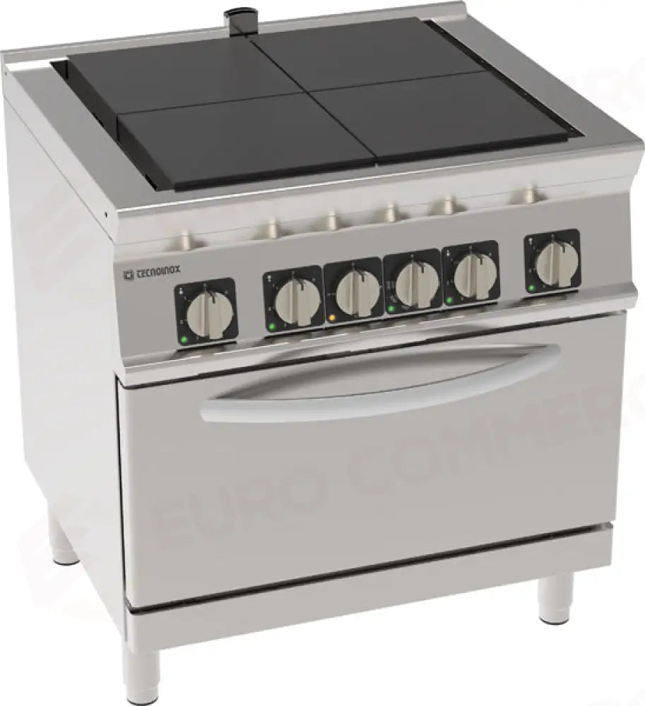 CUCINA EL. 4PIASTRE ’U’ FORNO GN2/1 - 716195 - TECNOINOX