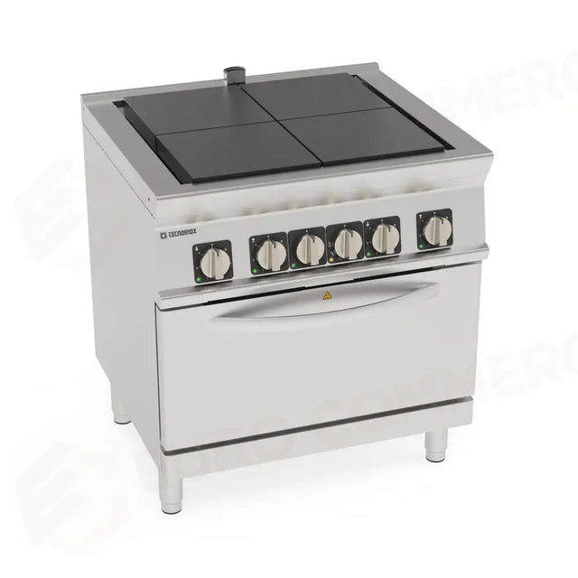 ELECTRIC COOKER 4 PLATES "U" VENTILATED OVEN GN 1/1 - 716108 - TECNOINOX