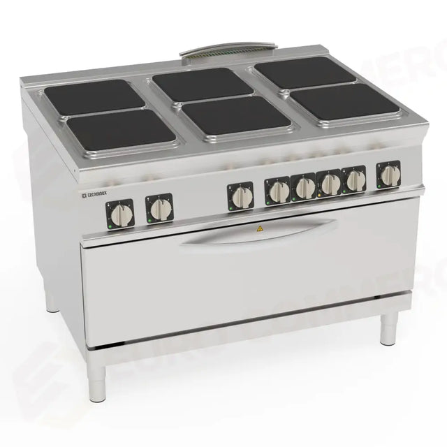 Cuisinière électrique 6 plaques avec four - 316183 - TECNOINOX