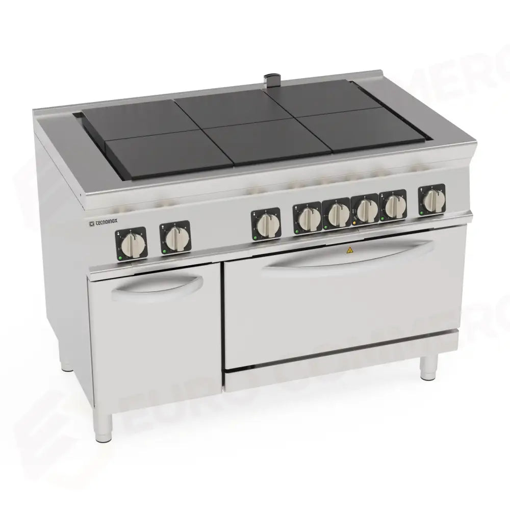 CUCINA EL. 6PIASTRE ’U’ FORNO VENT.GN1/1 - 716110 - TECNOINOX