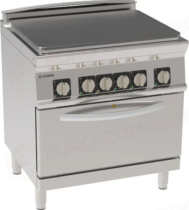 Cuisinière électrique, plaque pleine, four ventilé, GN1/1 - 716089 - TECNOINOX