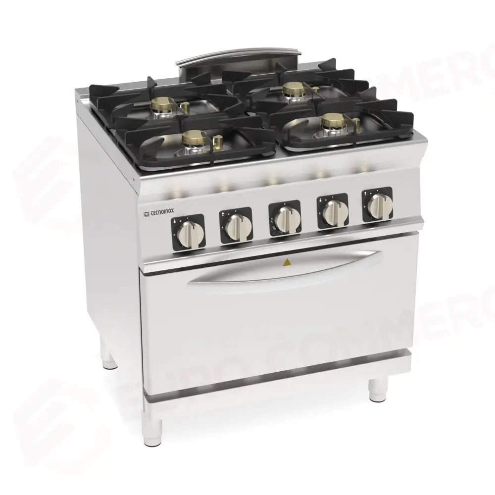 CUCINA GAS 4F. ERM. FORNO EL.VENT.GN1/1 - 713209 - TECNOINOX