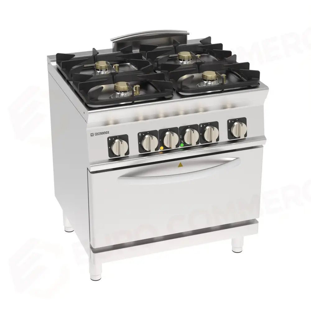 CUCINA GAS 4FUOCHI ERM. FORNO EL.GN2/1 - 713208 - TECNOINOX
