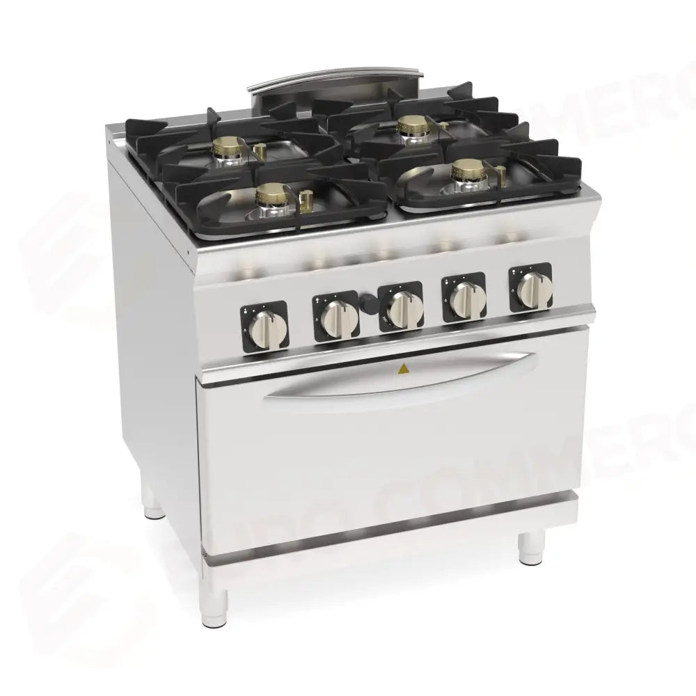 CUCINA GAS 4FUOCHI ERM. FORNO GAS GN2/1 - 713207 - TECNOINOX