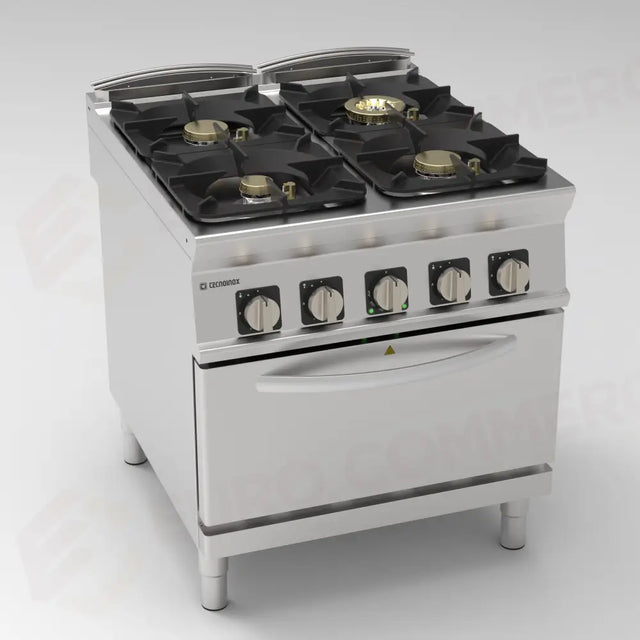 GAS RANGE 4 BURNERS FOR.EL.VENT.GN1/1 ER. - 313279 - TECNOINOX