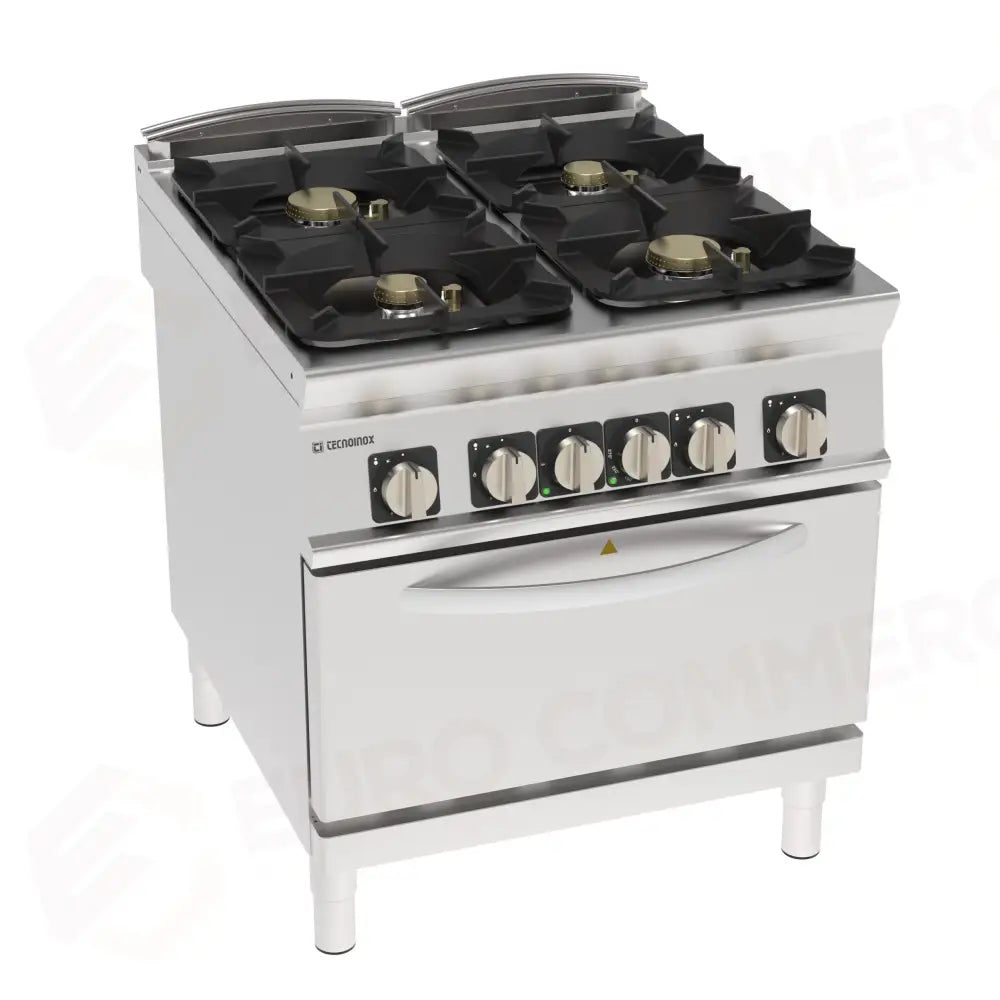 CUCINA GAS 4FUOCHI FORNO EL. GN2/1 ERM. - 313276 - TECNOINOX