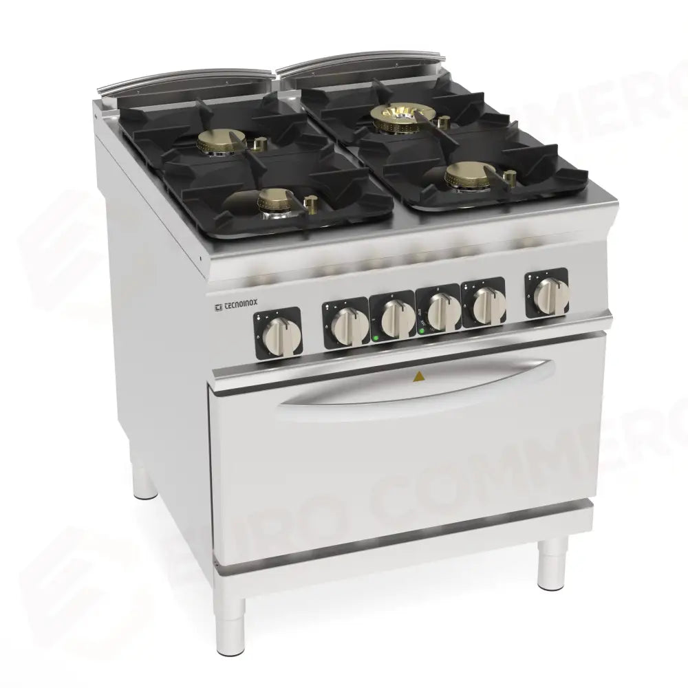 CUCINA GAS 4FUOCHI FORNO EL. GN2/1 ERM. - 313277 - TECNOINOX