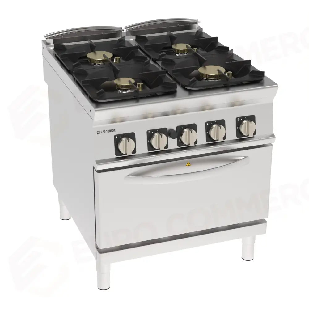 CUCINA GAS 4FUOCHI FORNO GAS GN2/1 ERM. - 313273 - TECNOINOX
