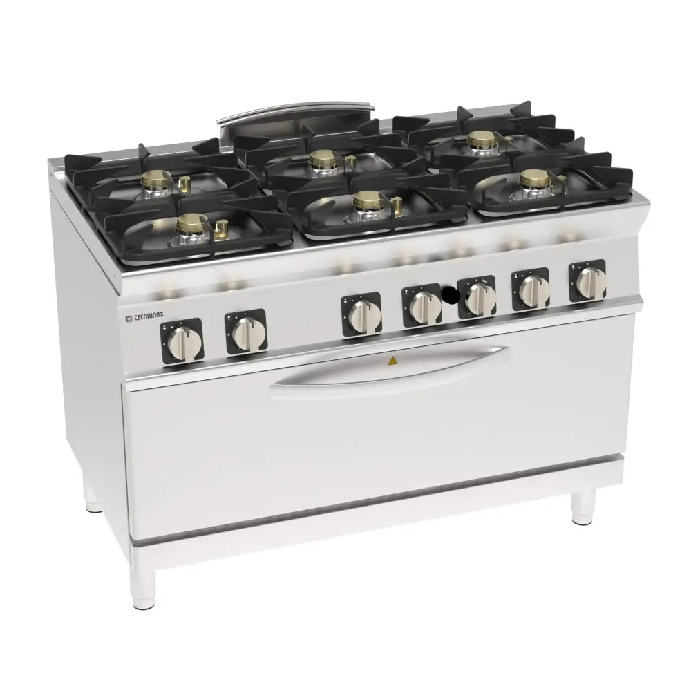 CUCINA GAS 6F. ERM. FORNO GAS FULLSIZE - 713214 - TECNOINOX